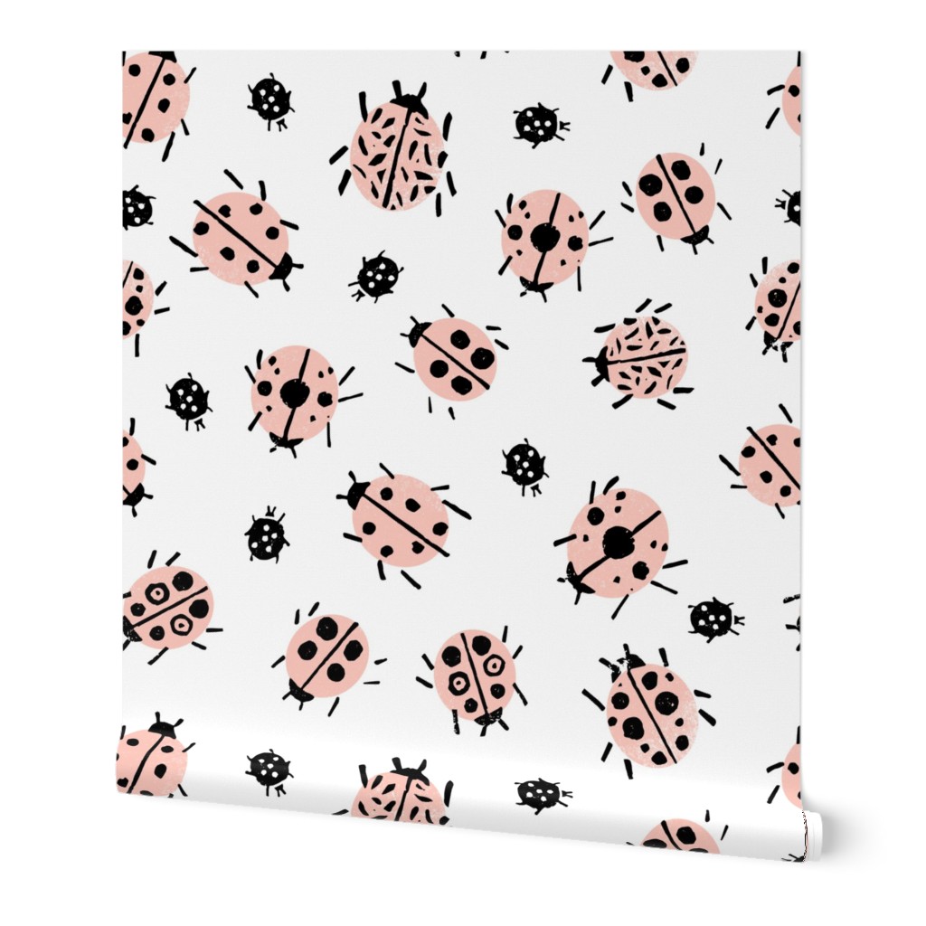 Ladybugs - Pale Pink/White by Andrea Lauren