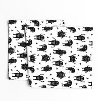 monsters // black and white kids room nursery funny quirky cute monsters for kids fabrics