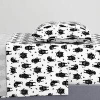 monsters // black and white kids room nursery funny quirky cute monsters for kids fabrics
