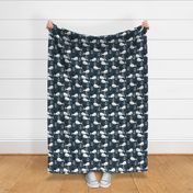 nautical whales // navy blue and white whale fabric anchors nursery baby cute sailboats nursery boy