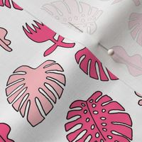 Tropical Leaves - Pink by Andrea Lauren