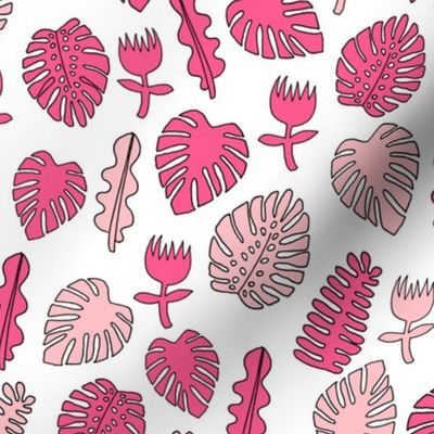 Tropical Leaves - Pink by Andrea Lauren