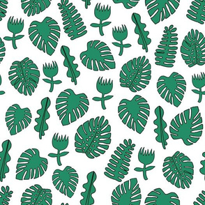 Tropical Leaves - Green by Andrea Lauren