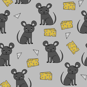 Mouse & Cheese - Slate/Charcoal by Andrea Lauren