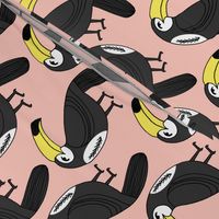 toucans // pink blush cute toucan bird tropical birds bird fabric