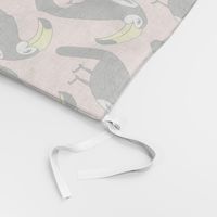 toucans // pink blush cute toucan bird tropical birds bird fabric