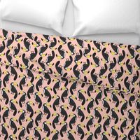 toucans // pink blush cute toucan bird tropical birds bird fabric