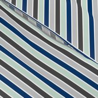Mint Navy Gray Stripes