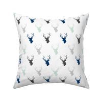 Mint Navy Gray Deer half scale