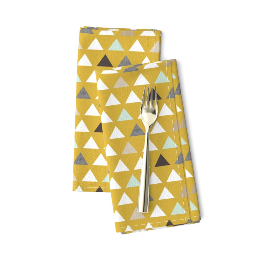 Mod Mustard Triangles half scale