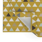 Mod Mustard Triangles half scale