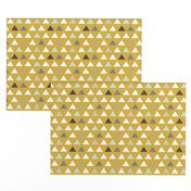 Mod Mustard Triangles half scale