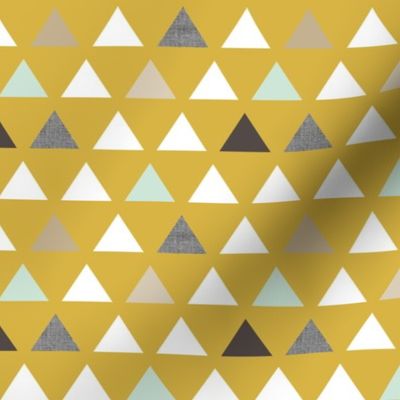 Mod Mustard Triangles half scale