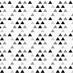 Black & White Triangles half scale