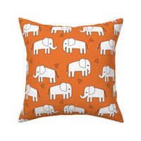 Elephant - Orange/White by Andrea Lauren