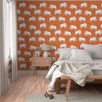 Elephant - Orange/White by Andrea Lauren