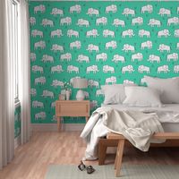 Elephant - Light Jade/White by Andrea Lauren