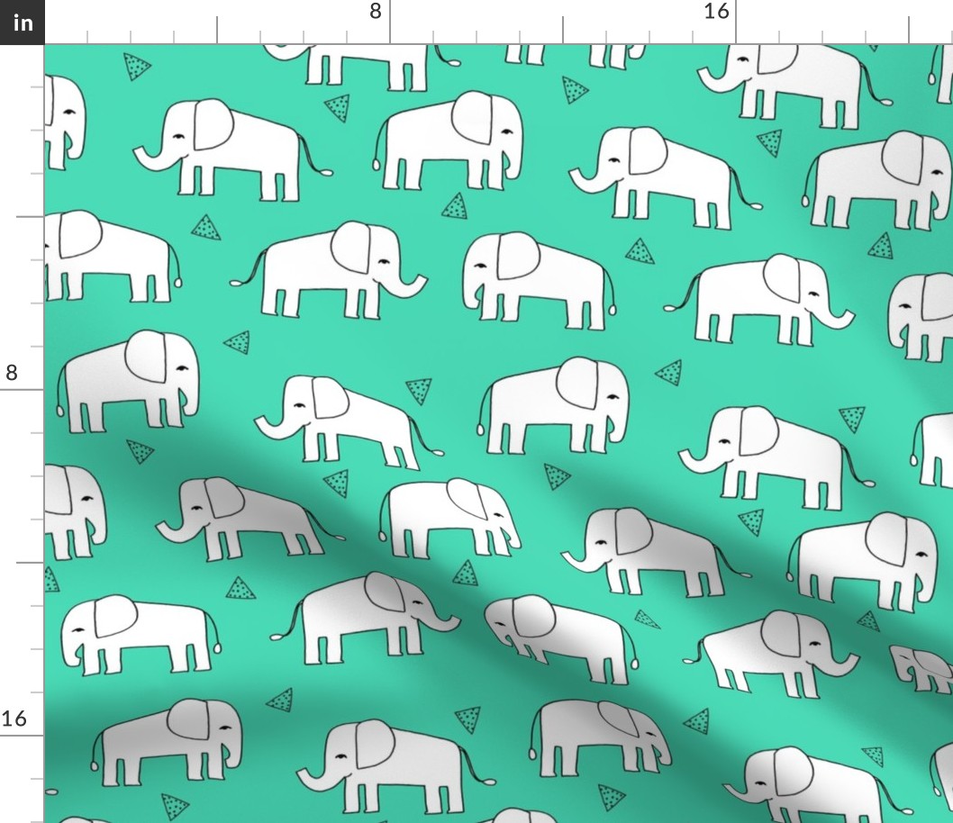 Elephant - Light Jade/White by Andrea Lauren