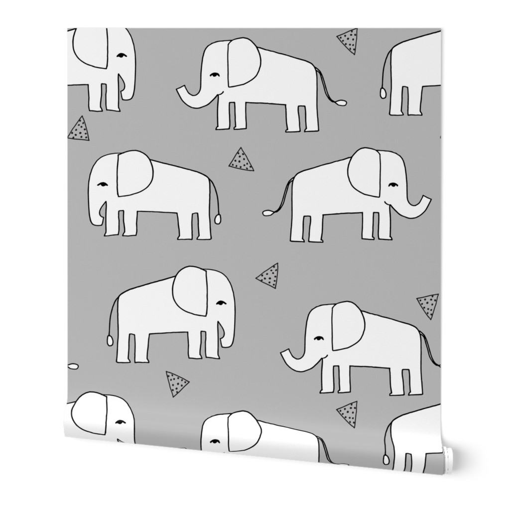 Elephant - Slate/White by Andrea Lauren