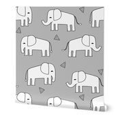 Elephant - Slate/White by Andrea Lauren