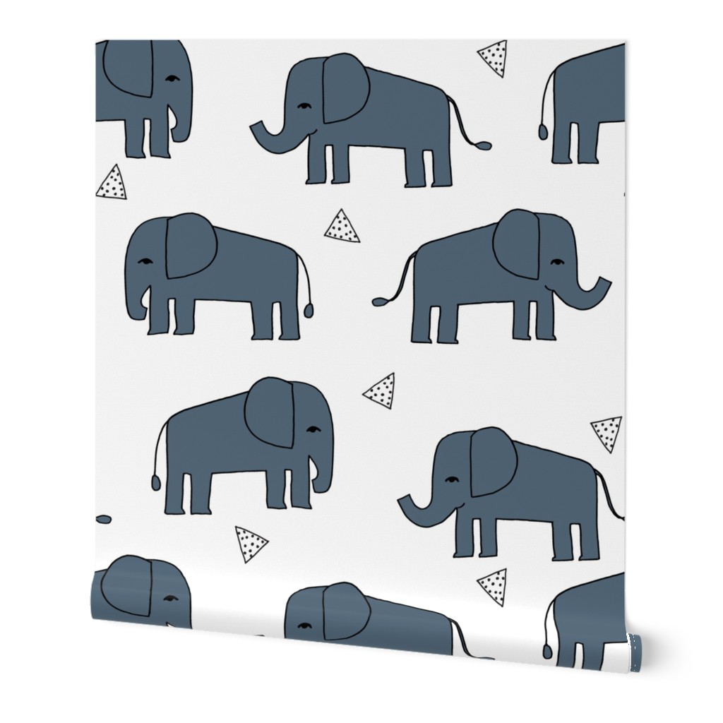 Elephants - Payne's Grey by Andrea Llauren