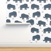 Elephants - Payne's Grey by Andrea Llauren