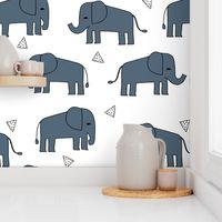 Elephants - Payne's Grey by Andrea Llauren
