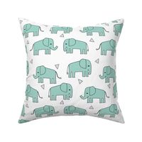 Elephant - Pale Turquoise by Andrea Lauren