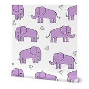 Elephants - Wisteria/White by Andrea Lauren