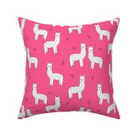 alpaca // pink llama fabric cute llamas fabric best alpacas design andrea lauren fabric cute llamas design