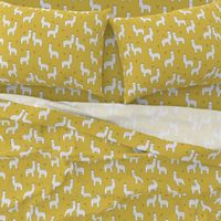 alpaca // mustard yellow alpaca fabric cute andrea lauren design llamas fabric nursery baby mustard yellow