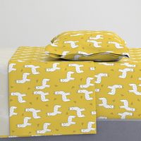 alpaca // mustard yellow alpaca fabric cute andrea lauren design llamas fabric nursery baby mustard yellow