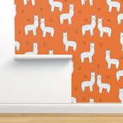 alpaca // orange llama fabric cute alpacas nursery baby design best alpacas fabric llamas design