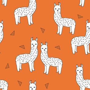alpaca // orange llama fabric cute alpacas nursery baby design best alpacas fabric llamas design