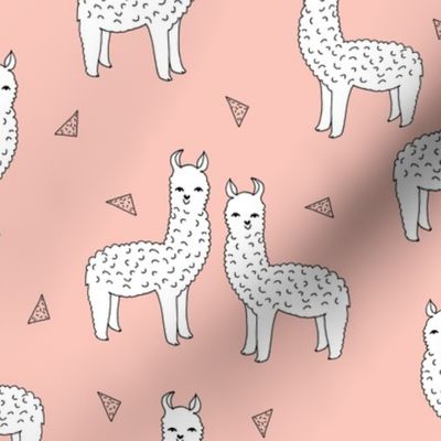 alpaca // pink alpaca llama fabric cute llama baby design fabrics andrea lauren design andrea lauren fabric