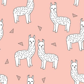 alpaca // pink alpaca llama fabric cute llama baby design fabrics andrea lauren design andrea lauren fabric