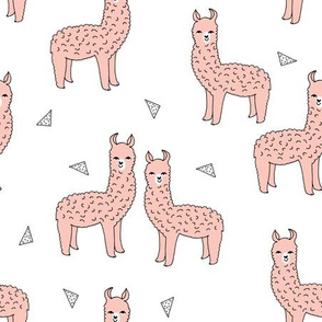 alpaca // pink alpaca fabric cute llama design best alpacas fabrics baby nursery fabric 