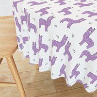 alpaca // purple lilac lavender llama fabric cute purple design nursery baby fabric print andrea lauren pattern andrea lauren fabric