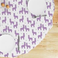 alpaca // purple lilac lavender llama fabric cute purple design nursery baby fabric print andrea lauren pattern andrea lauren fabric