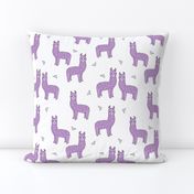 alpaca // purple lilac lavender llama fabric cute purple design nursery baby fabric print andrea lauren pattern andrea lauren fabric