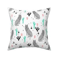 wolf // cactus fabric desert baby nursery design andrea lauren fabric