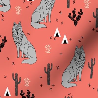 wolf // cactus fabric nursery baby design andrea lauren fabric