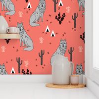 wolf // cactus fabric nursery baby design andrea lauren fabric