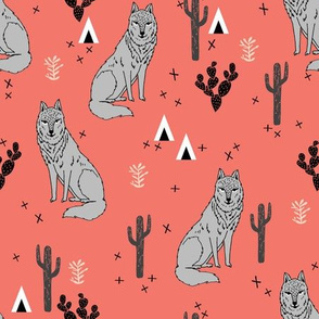 wolf // cactus fabric nursery baby design andrea lauren fabric