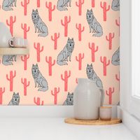 wolf cactus // blush fabric baby nursery andrea lauren fabric 