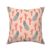 wolf cactus // blush fabric baby nursery andrea lauren fabric 