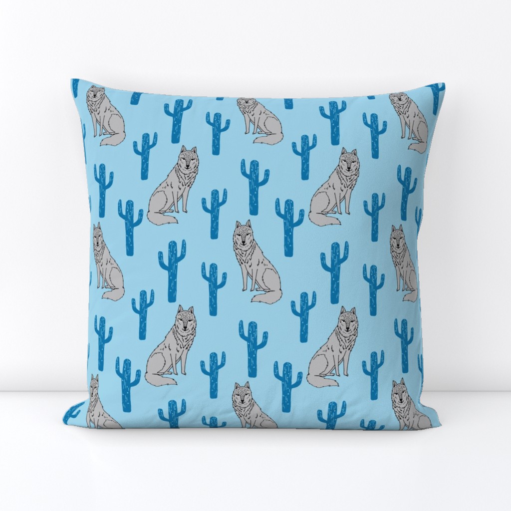 wolf and cactus // cactus desert fabric baby design andrea lauren fabric