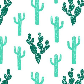 cactus // block print stamps linocut green kids summer