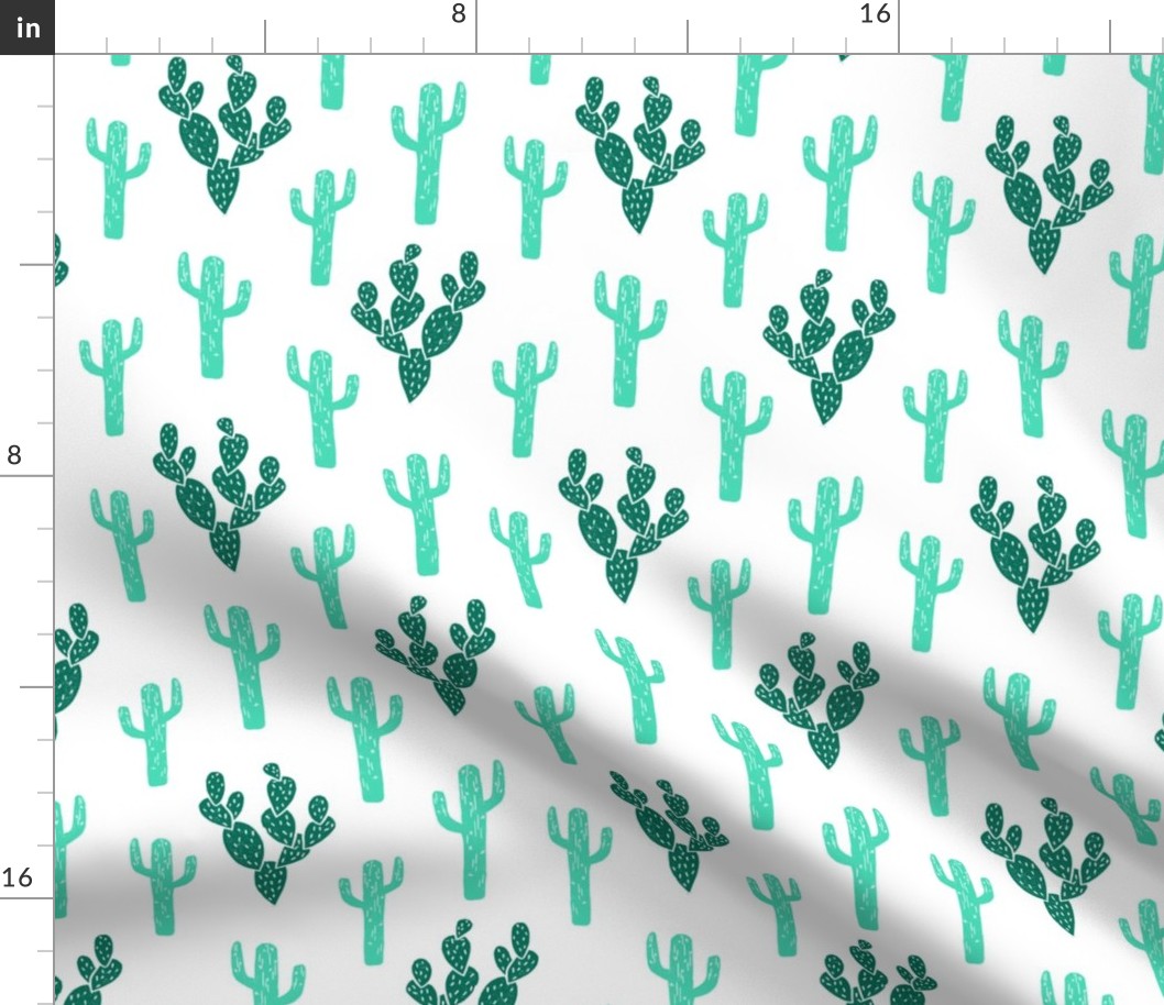 cactus // block print stamps linocut green kids summer