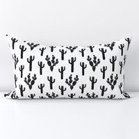 cactus // black and white block print stamps